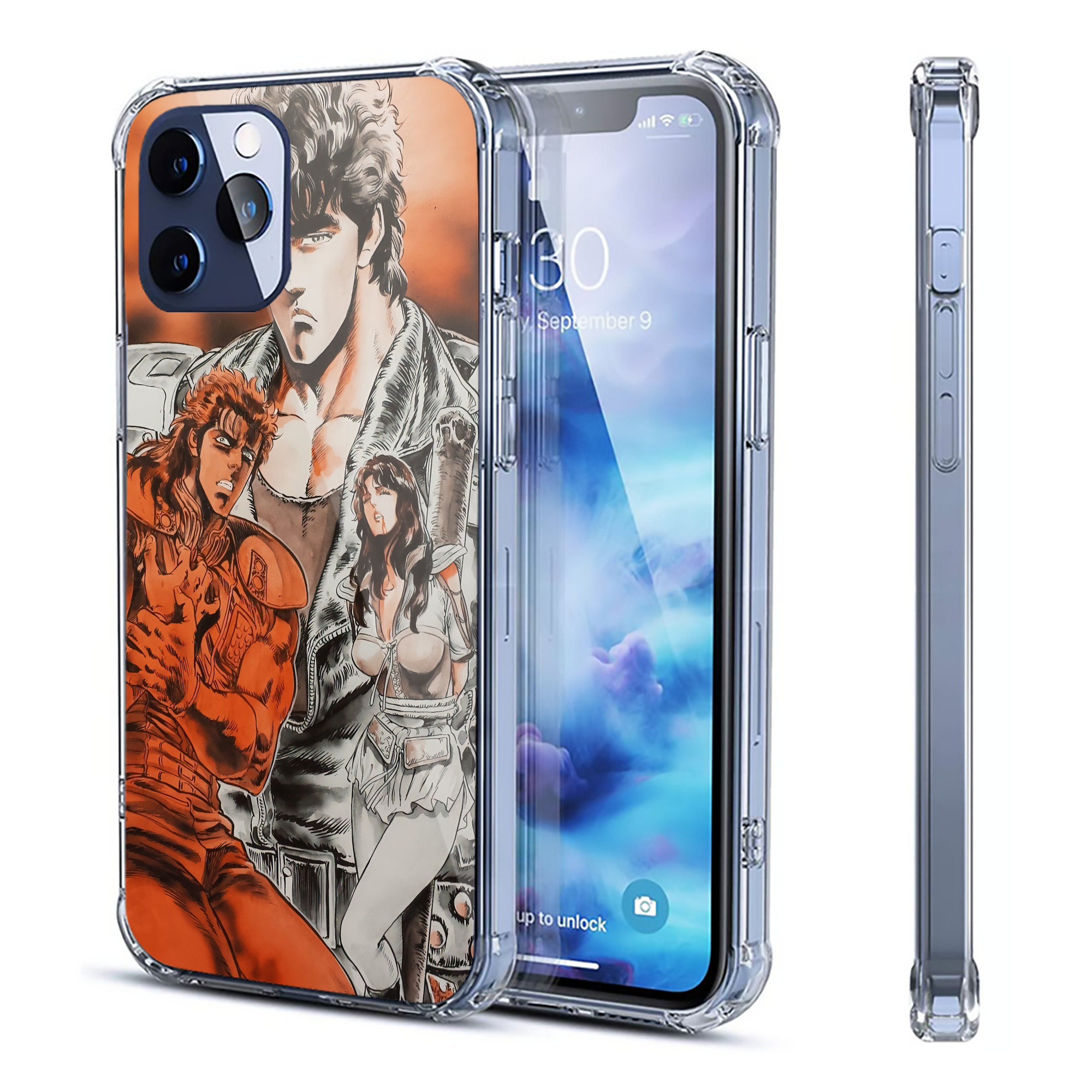 （画像用） 北斗の拳 Fist of the North Star 【iPhone 12シリーズ対応】透明スマホケース（クリアソフトケース）